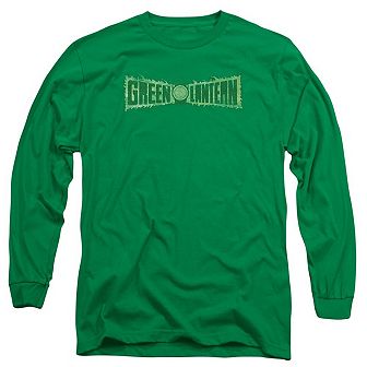 Green Lantern Flame Logo Long Sleeve Adult T-shirt