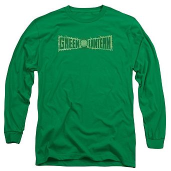 Green Lantern Flame Logo Long Sleeve Adult T-shirt