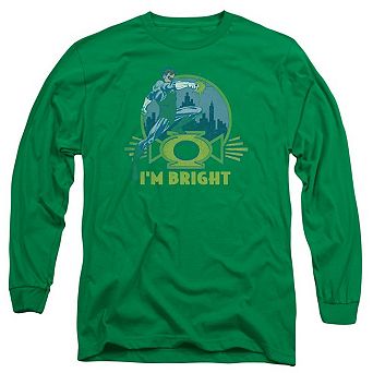Green Lantern Im Bright Long Sleeve Adult T-shirt