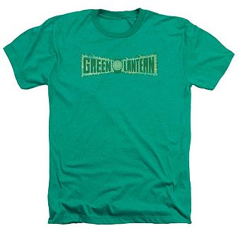 Green Lantern Flame Logo Adult Heather T-shirt