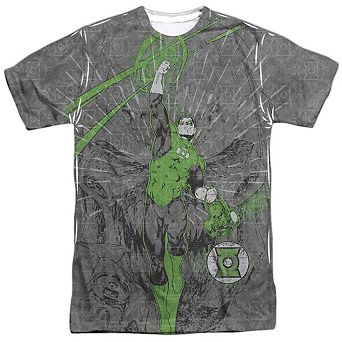 Green Lantern Vanquish Evil Short Sleeve Adult 100% Poly Crew T-shirt