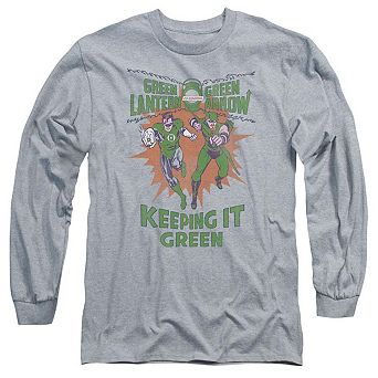 Green Lantern Keeping It Green Long Sleeve Adult T-shirt