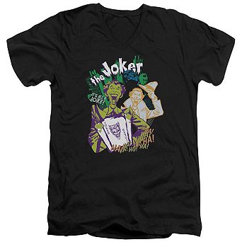 Batman Its All A Joke Short Sleeve Adult V Neck T-shirt