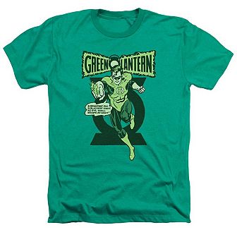 Green Lantern Retro Oath Adult Heather T-shirt