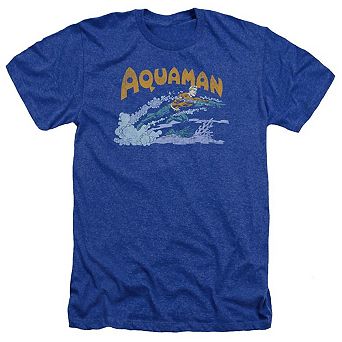 Dc Comics Aquaman Swim Adult Heather T-shirt