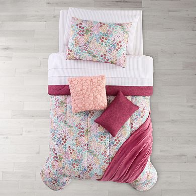 The Big One® Maddy Floral Reversible Comforter Set with Sheets, Throw & Decorative Pillows
