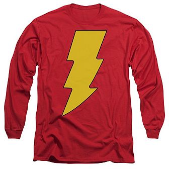 Dc Comics Shazam Logo Long Sleeve Adult T-shirt