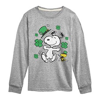 Boys 8-20 Peanuts St. Patty Dance Long Sleeve