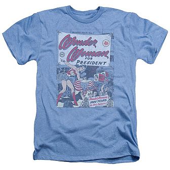 Dc Comics Wonder Woman For President Adult Heather T-shirt