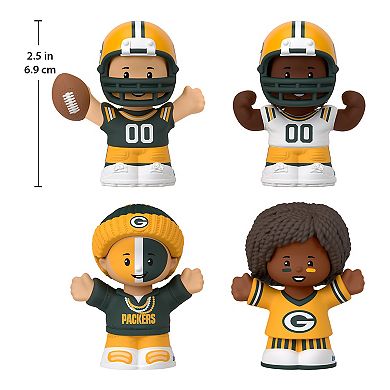 Fisher-Price Little People 4-Pack Green Bay Packers Figures Collector Set