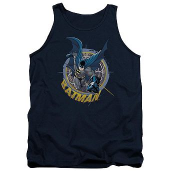 Batman In The Crosshairs Adult Tank Top