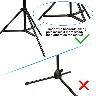 Microphone Stand with Mic Clip Holder