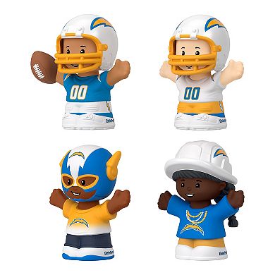 Fisher-Price Little People 4-Pack Los Angeles Chargers Figures Collector Set