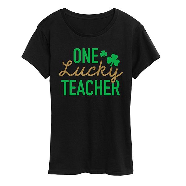 Women's One Lucky Teacher Graphic Tee