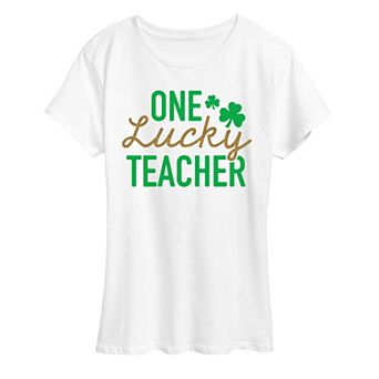 Women's One Lucky Teacher Graphic Tee