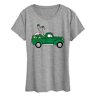 Women's St. Paddy's Flamingo Truck Graphic Tee