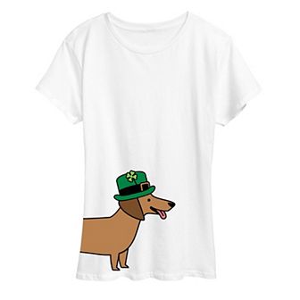 Women's St. Patrick's Day Dachsund Graphic Tee