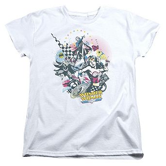 Dc Comics Power Trio Short Sleeve Womens T-shirt