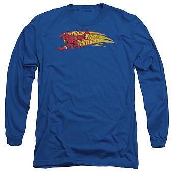 Dc Comics Flash Fastest Man Alive Long Sleeve Adult T-shirt
