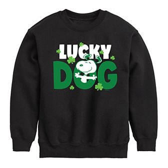 Boys 8-20 Peanuts Snoopy Lucky Dog Fleece Sweatshirt