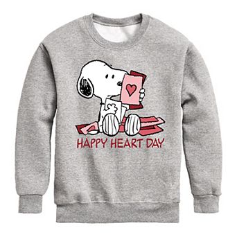 Boys 8-20 Peanuts Happy Heart Day Fleece Sweatshirt