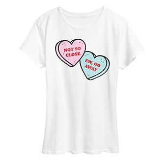 Women's Sassy Candy Hearts Graphic Tee