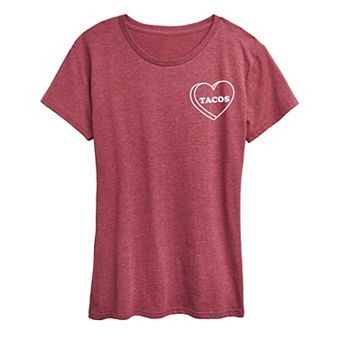 Women's Tacos Heart Graphic Tee
