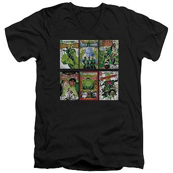 Green Lantern Gl Covers Short Sleeve Adult V Neck T-shirt