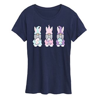 Women's Easter Bunny Gnomes Graphic Tee