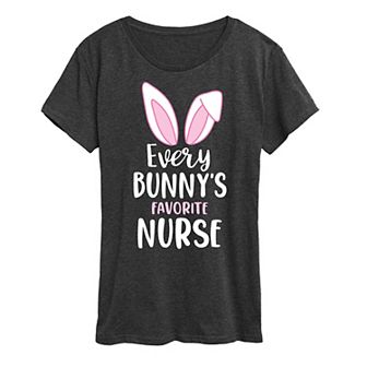 Women's Every Bunny's Favorite Nurse Graphic Tee