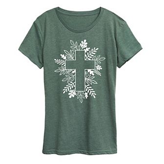 Women's Foliage Cross Graphic Tee