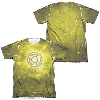 Green Lantern Yellow Energy Adult 65/35 Poly/cotton Short Sleeve T-shirt