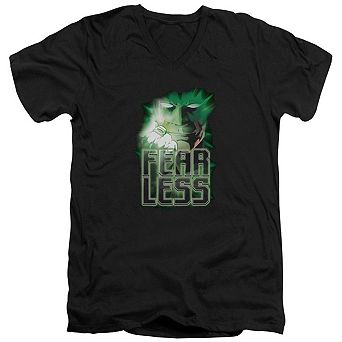 Green Lantern Fearless Short Sleeve Adult V Neck T-shirt