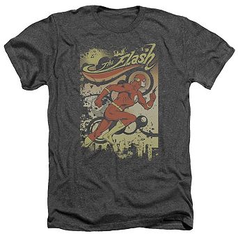Dc Comics Flash Just Passing Through Adult Heather T-shirt