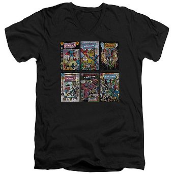 Dc Comics Dc Comics Covers Short Sleeve Adult V Neck T-shirt