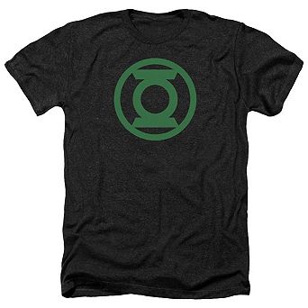 Green Lantern Green Emblem Adult Heather T-shirt