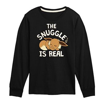 Boys 8-20 Pokemon Eevee The Snuggle Is Real Long Sleeve