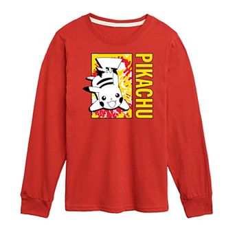 Boys 8-20 Pokemon Tie Dye Pikachu Long Sleeve