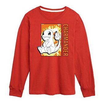 Boys 8-20 Pokemon Tie Dye Charmander Long Sleeve