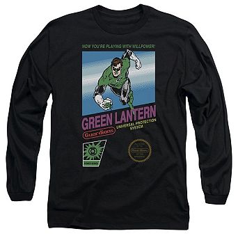 Green Lantern Box Art Long Sleeve Adult T-shirt