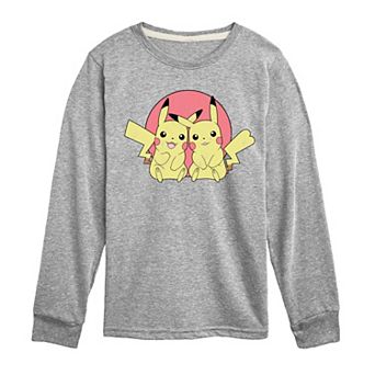 Boys 8-20 Pokemon Pikachu Circle Long Sleeve