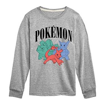 Boys 8-20 Pokemon Charmelon Ivysaur Wartortle Long Sleeve