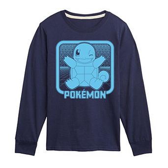 Boys 8-20 Pokemon Retro Squirtle Long Sleeve