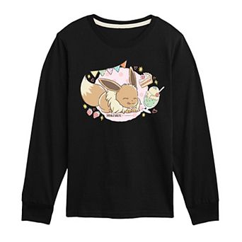 Boys 8-20 Pokemon Cafe Eevee Long Sleeve