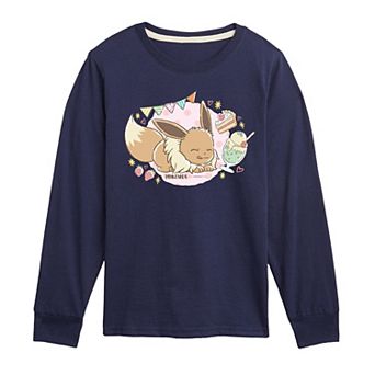 Boys 8-20 Pokemon Cafe Eevee Long Sleeve