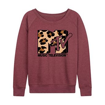 Women's MTV Leopard Art French Terry Long Sleeve Tee