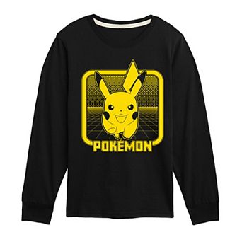 Boys 8-20 Pokemon Retro Pikachu Long Sleeve