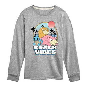 Boys 8-20 Pokemon Beach Vibes Long Sleeve
