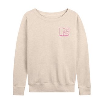 Women's MTV Pink Logo French Terry Long Sleeve Tee