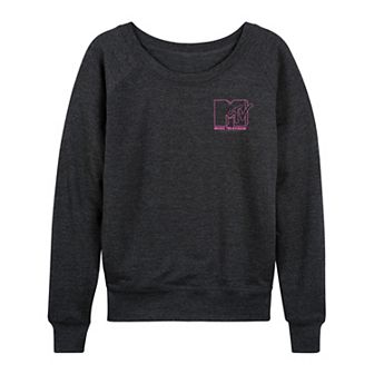 Women's MTV Pink Logo French Terry Long Sleeve Tee